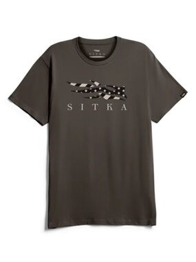 Sitka Men’s Icon Flag Tee Earth Men’s Size Small NWT Brown T-Shirt